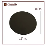 Cake Base Wooden 16x16 Black Round