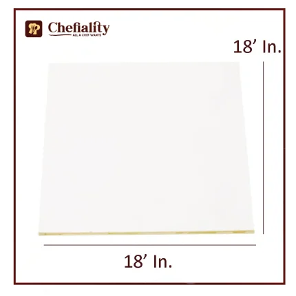 Cake Base Wooden 18x18 White Square
