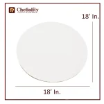 Cake Base Wooden 18x18 White Round
