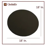 Cake Base Wooden 18x18 Black Round