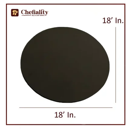 Cake Base Wooden 18x18 Black Round