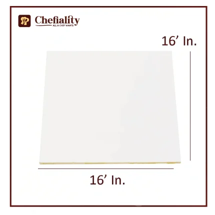 Cake Base Wooden 16x16 White Square