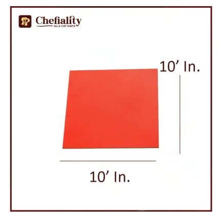 Cake Base Wooden 10x10 Red Square