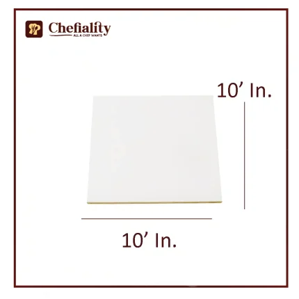 Cake Base Wooden 10x10 White Square