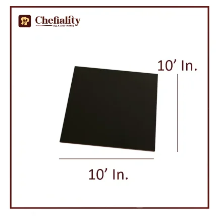 Cake Base Wooden 10x10 Black Square