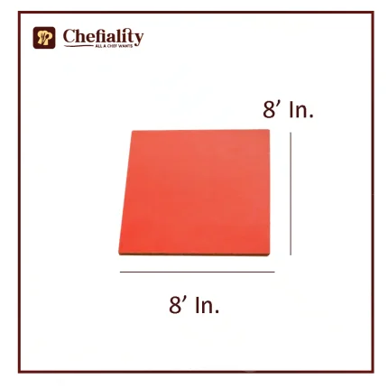 Cake Base Wooden 8x8 Red Square
