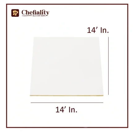 Cake Base Wooden 14x14 White Square