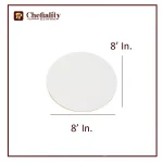 Cake Base Wooden 8x8 White Round