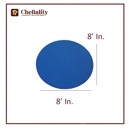 Cake Base Wooden 8x8 Blue Round
