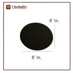 Cake Base Wooden 8x8 Black Round