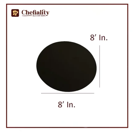 Cake Base Wooden 8x8 Black Round