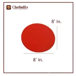 Cake Base Wooden 8x8 Red Round