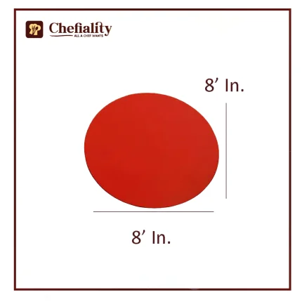 Cake Base Wooden 8x8 Red Round