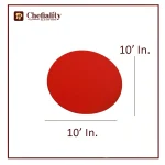 Cake Base Wooden 10x10 Red Round