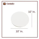 Cake Base Wooden 10x10 White Round
