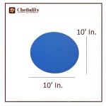 Cake Base Wooden 10x10 Blue Round