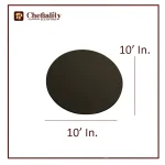 Cake Base Wooden 10x10 Black Round