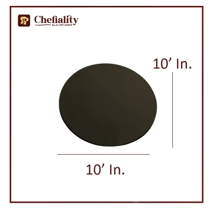 Cake Base Wooden 10x10 Black Round