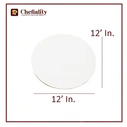 Cake Box Wooden 12x12 White Round