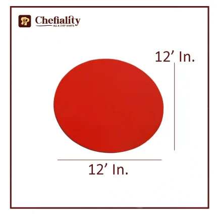 Cake Base Wooden 12x12 Red Round