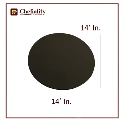 Cake Base Wooden 14x14 Black Round