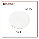 Cake Base Wooden 14x14 White Round