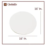 Cake Base Wooden 16x16 White Round