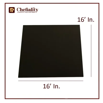 Cake Base Wooden 16x16 Black Square