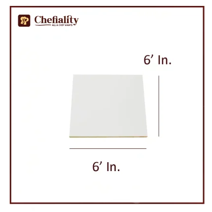 Cake Base Wooden 6x6 White Square