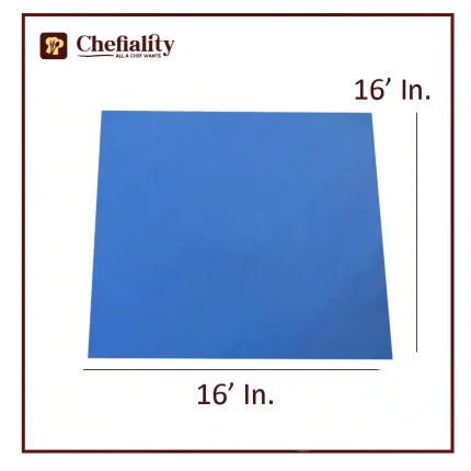 Cake Base Wooden 16x16 Blue Square