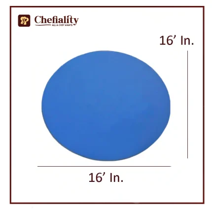 Cake Base Wooden 16x16 Blue Round