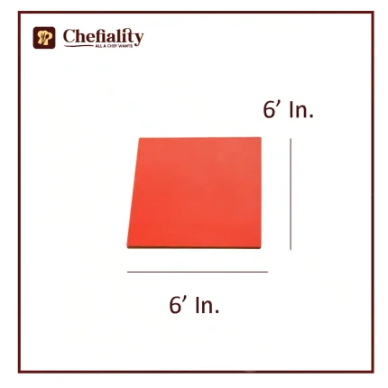 Cake Base Wooden 6x6 Red Square