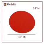 Cake Base Wooden 16x16 Red Round