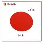 Cake Base Wooden 14x14 Red Round